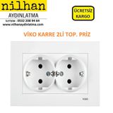 Viko Karre İkili Topraklı Priz + Çerçeve