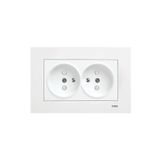 VİKO -karre-meridian Beyaz 2'li Çocuk Korumalı Ups Topraklı Priz- (çerçeve Hariç) 90967057