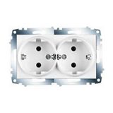 Viko Karre-Meridian Beyaz 2\'li Topraklı PRIZ-90967X56 (Çerçeve Hariç) Viko