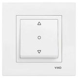 Viko Karre-Meridian Beyaz Tek Düğmeli Jaluzi Mekanizma