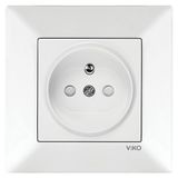 Viko Karre-Meridian Beyaz Ups Priz Çocuk Korumalı (Çerçevesiz) Viko