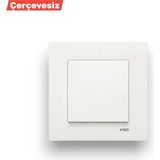 Viko Karre Tekli Anahtar Beyaz Sıva Altı Işık Anahtarı 90960701