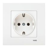 Viko Karre Topraklı Elektrik Prizi Beyaz Renk Modern Tasarım ve Yüksek Dayanıklılık