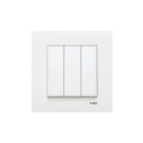 VİKO Karre Üçlü Anahtar - 90967x68 Beyaz