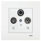 Viko Karre/meridian Beyaz Uydu Sat Sonlu Mekanizma (çerçeve Hariç) 90967041