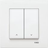 Viko Karre/Meridian Jaluzi Kumanda Anahtar Beyaz + Çerçeve