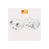 Viko Meridian Viko Usb Priz 1a Usb Çıkışlı 2'li Priz Çoklayıcı Golyat Usb Şarj