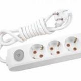 Viko Multi-let 3'lü Anahtarlı Topraklı Çocuk Korumalı 1 Metre Beyaz Grup Priz