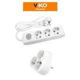 Viko Multi-Let 3'lü Anahtarlı Topraklı Çocuk Korumalı 3 Metre Priz