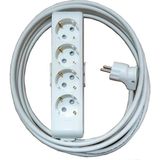 Viko Multi-Let 4'lü 2 Metre Topraklı Çocuk Korumalı Kablolu Grup Priz - Beyaz