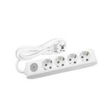Viko Multi Let (4'Lü) Dörtlü Priz Topraklı Anahtarlı Kablolu 3 (Üç) Metre