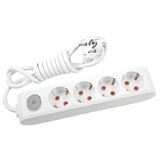 Viko Multi-Let 4'lü Topraklı Anahtarlı 2 mt Siyah Priz