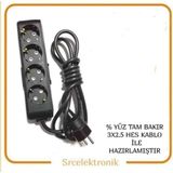Viko Multi-Let 4'lü Topraklı Çocuk Korumalı Uzatma Seyyar Uzatma Seyyar Kablo - 5 METRE