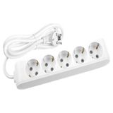 Viko Multi-Let 5'li 2 Metre Topraklı Çocuk Korumalı Kablolu Grup Priz - Beyaz