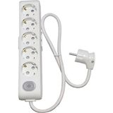 Viko Multi-Let 5'li Anahtarlı 1 Metre Topraklı Çocuk Korumalı Kablolu Grup Priz - Beyaz
