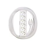 Viko Multi-Let 6'lı 3 Metre Topraklı Çocuk Korumalı Kablolu Grup Priz - Beyaz