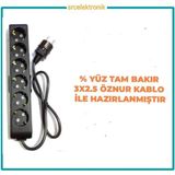 Viko Multi-Let 6'lı 3x2.5 18 m Öznur Kablo Tam Bakır Topraklı Çocuk Korumalı Uzatma Grup Priz