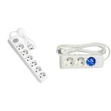 Viko Multi-Let 6lı Anahtar-Topraklı Kablolu Ç.K 3m Priz + Viko Multi-Let Üçlü Priz Topraklı Kablolu Çocuk Korumalı 2 Mt