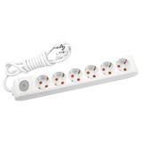 Viko Multi-let 6'lı Anahtarlı Beyaz Topraklı 2 Metre Priz