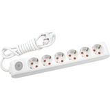 Viko Multi-Let 6'lı Topraklı Kablolu Çocuk Korumalı 2 mt Beyaz 2 Adet Anahtarlı Priz