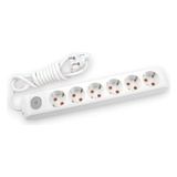 Viko Multi-Let Anahtarlı Topraklı 6'lı 5 M Grup Priz 90117605 - Beyaz