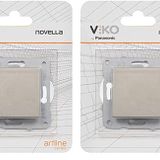 Viko Novella Antrasit Kapi Otomatiği Mekanizma+Düğme Kapak Çabuk Bağlanti 2li paket