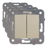 Viko Novella Bronz Komütatör Mekanizma+Düğme Kapak Çabuk Bağlantı (4 paketi)