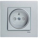 Viko Novella Füme Çocuk Korumalı Ups Priz (5'Li Paket)