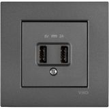 Viko Novella Füme USB Şarj Prizi 5V 2A ÇERÇEVELİ - 92605409