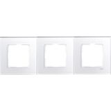 Viko Novella Glass Flat White 3-Gang Frame Vk