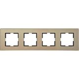 Viko Novella Glass Gold Frame Quadruple