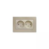 Viko Novella İkili Topraklı Priz Çocuk Korumalı Bronz (8'Li Paket)