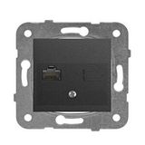 Viko Novella Rj45 Cat6 Cat3 Füme Antrasit