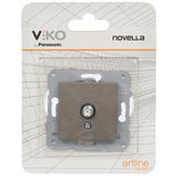 Viko Novella/Trenda Antrasit Uydu Prizi F Kon 10 Db Mek+Düğme Kapak