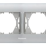 Viko Panasonic 2'li Thea Blu Chrome Matt Beyaz Çerçeve