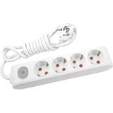Viko Panasonic 4'lü 10 Metre Anahtarlı Grup Priz - Çocuk Korumalı - Öznur Kablo ile