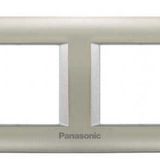 Viko Panasonic Thea 2x2M Sistema Inox Matt Metalik Beyaz Çerçeve