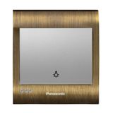 Viko Panasonic Thea Blu Light Antique Dore Kapak Metalik Beyaz Anahtar Çerçeve