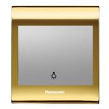 Viko Panasonic Thea Blu Light Gold Dore Kapak Metalik Beyaz Anahtar Çerçeve
