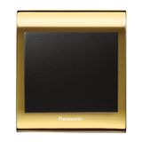 Viko Panasonic Thea Blu Tekli Gold Dore Kapak Siyah Anahtar Çerçeve