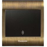 Viko Panasonic Thea Blu Vavian Anahtar, Çerçeve Antique+Dore, Kapak Siyah