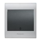 Viko Panasonic Thea Blu Vavian Anahtar, Çerçeve Chrome Matt+Beyaz, Kapak Füme