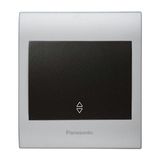 Viko Panasonic Thea Blu Vavian Anahtar, Çerçeve Chrome Matt+Beyaz, Kapak Siyah