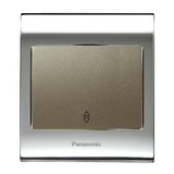 Viko Panasonic Thea Blu Vavian Anahtar, Çerçeve Chrome+Beyaz, Kapak Dore