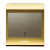 Viko Panasonic Thea Blu Vavian Anahtar, Çerçeve Gold+Dore, Kapak Dore