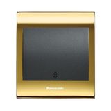 Viko Panasonic Thea Blu Vavian Anahtar, Çerçeve Gold+Dore, Kapak Füme