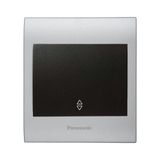 Viko Panasonic Thea Blu Vavian Anahtar, Çerçeve Inox Matt+Dore, Kapak Siyah