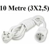 Viko Topraklı Uzatma Seyyar Kablosu 10 Metre Tekli Priz 3x2,5 mm Seyyar Uzatma Kablosu