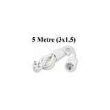 Viko Topraklı Uzatma Seyyar Kablosu 5 Metre Tekli Priz 3x1,5 mm Seyyar Uzatma Kablosu - 3 x 1,5 mm
