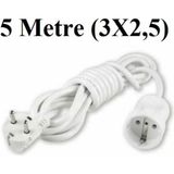 Viko Topraklı Uzatma Seyyar Kablosu Tekli Priz 5 Metre 3x2,5 mm Seyyar Uzatma Kablosu